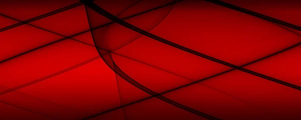 Абстрактний Фон Червоний Світло Темно Чорні Хвилі Лінії Банер — стокове фото