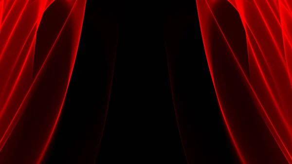Абстрактный Фон Красный Свет Темно Черные Волны Линии Занавес — стоковое фото