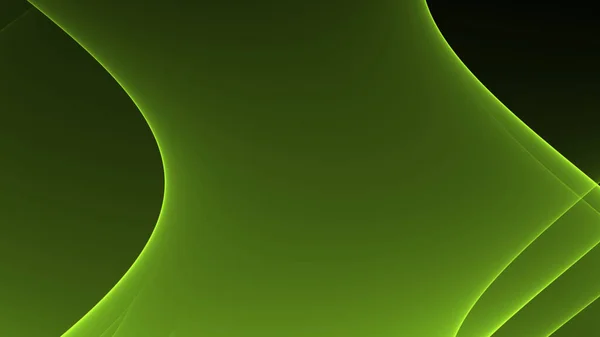 Абстрактный Фон Зеленый Свет Темно Черные Волны Линии — стоковое фото
