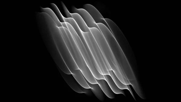 要旨背景4Kモノクロ白灰色の薄暗い黒い波と線 — ストック写真