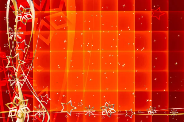 Merry Christmas background Abstract stars red orange gold white silver black light dark with cubes, lines and waves Merry x-mas