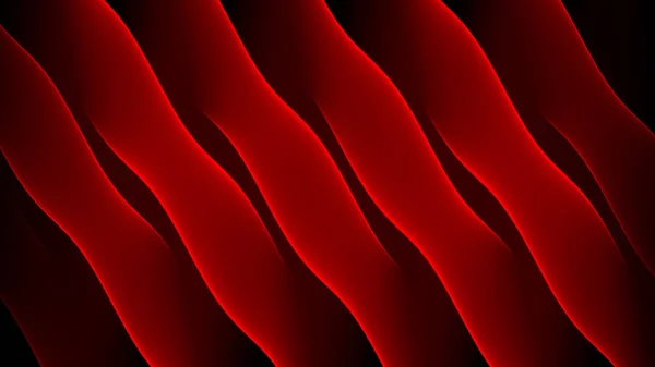 Fondo Abstracto Rojo Claro Oscuro Negro Ondas Neón Líneas — Foto de Stock