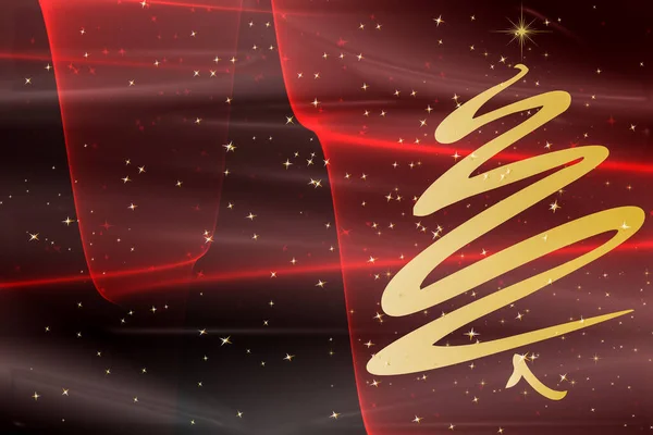 Рождеством Фон Абстрактные Звезды Красное Золото Белое Серебро Черный Свет — стоковое фото