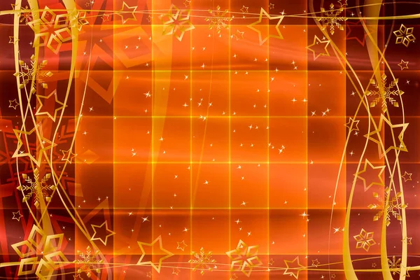 Merry Christmas background Abstract stars red orange gold white silver black light dark with cubes, lines and waves Merry x-mas