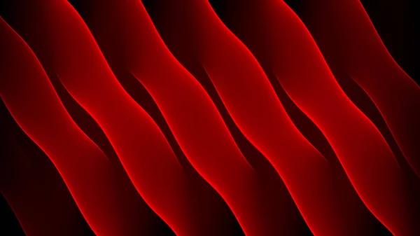 Fondo Abstracto Rojo Claro Oscuro Negro Ondas Neón Líneas Imagen de archivo