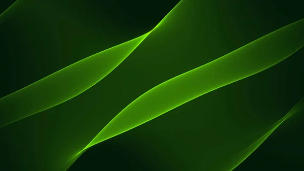 Абстрактний Фон Зелений Світло Темно Чорні Хвилі Лінії — стокове фото