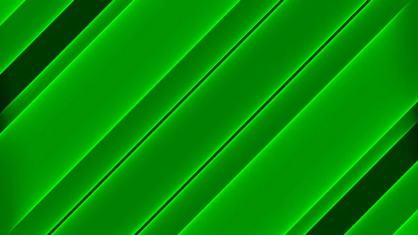 Abstraktní Pozadí Zelené Světlo Tmavě Černé Neonové Pruhy Vlny Linie — Stock fotografie
