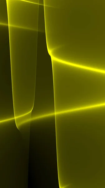 Astratto Sfondo Oro Giallo Luce Nero Scuro Neon Onde Linee — Foto Stock