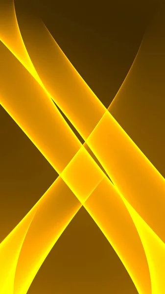 Abstract Achtergrond Geel Goud Licht Donker Zwart Neon Golven Lijnen — Stockfoto