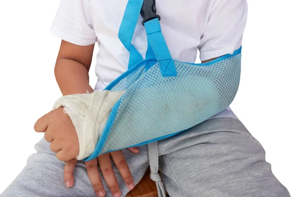 Kind Met Gebroken Arm Ongeval — Stockfoto