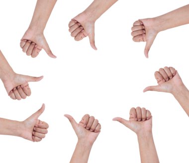 Eller yukarı işareti ile bir daire