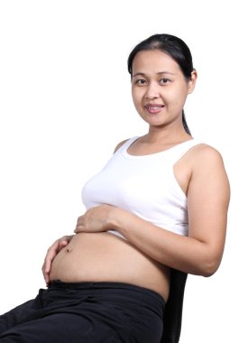 Güzel hamile kadın.