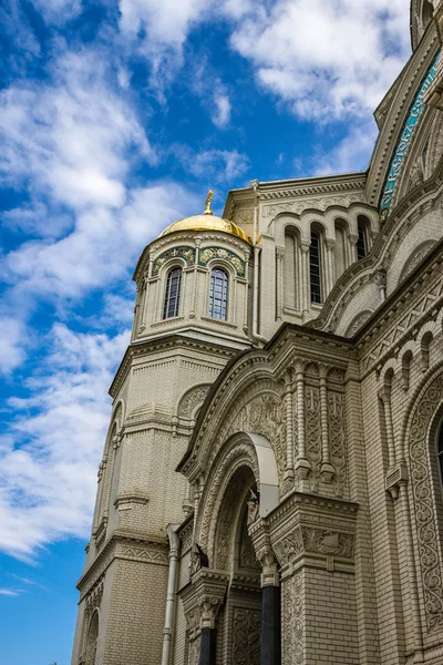 Cathedral on blue sky background Royalty Free Stock Photos