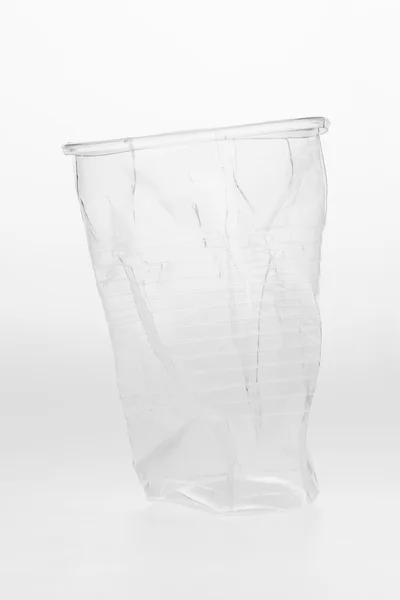 Crumpled plastic cup — Stock Photo, Image