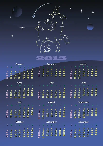 Kalender 2015 — Stockvektor