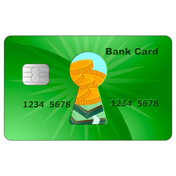 Cuenta de tarjeta bancaria — Vector de stock