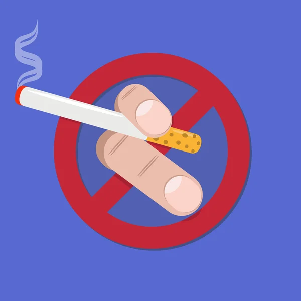 Prohibición de fumar en lugares públicos — Vector de stock