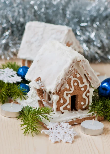 Homemade christmas gingerbread house — Stock Photo, Image