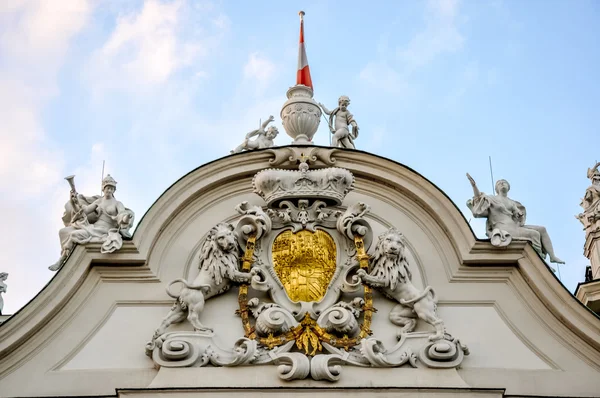 Detal górny Belvedere w Wiedniu, Austria — Zdjęcie stockowe