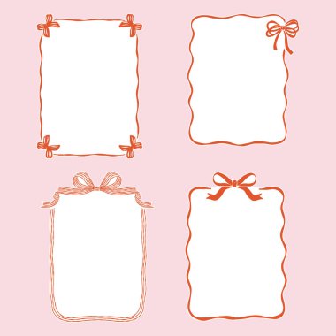 Noel Çerçeve Koleksiyon Vektörü, Garip Noel Sınır Çizgisi, Sevimli El Çizilmiş Sınır Tasarım Vektörü