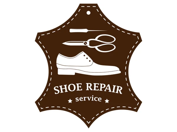 Serviço Reparação Manutenção Sapatos Imagem Vetorial Logotipo Conceito Moda Estilo —  Vetores de Stock