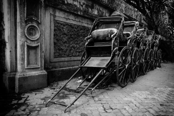 Rickshaws içinde monochome