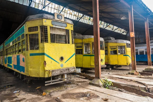 Старый трамвай Калькутты Лицензионные Стоковые Изображения