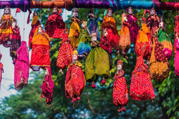 Rajasthani marionetten te koop — Stockfoto