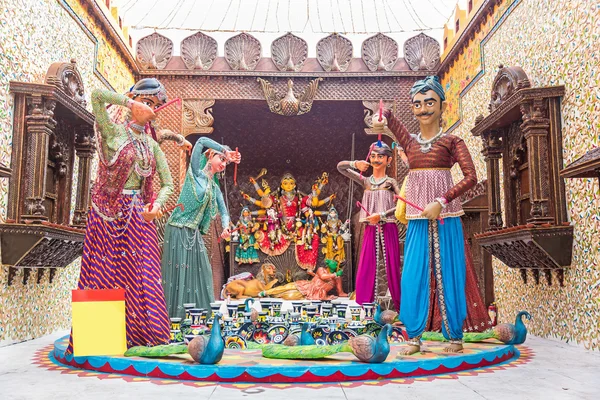 Durga Puja pandal decoraties — Stockfoto