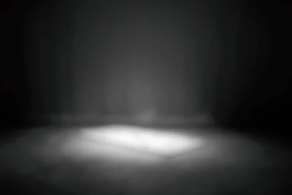 Verschwommenes Scheinwerferlicht Boden Der Dark Art Gallery — Stockfoto