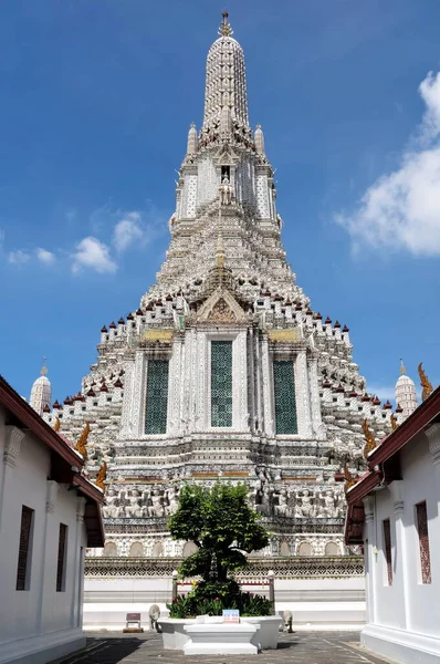 Antigua Pagoda Blanca Templo Wat Arun Wat Arun Famoso Templo — Foto de Stock