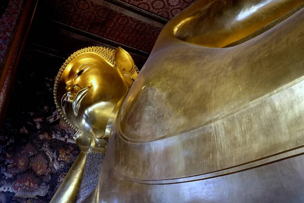 Bangkok Thailand September 2020 Antiker Liegender Buddha Wat Pho Wat — Stockfoto