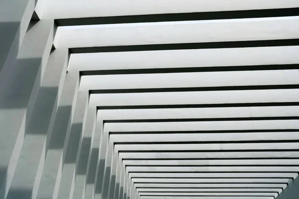 White Transparent Concrete Roof of Hallway.