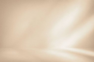 Hafif Işın Arkaplanlı Beyaz Stucco Odası, Ürün Sunumu, Görüntü ve Moda İçin Uygun.