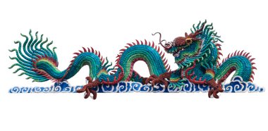 Beyaz arka plan üzerinde izole Bulutların arasından Dragon fly.