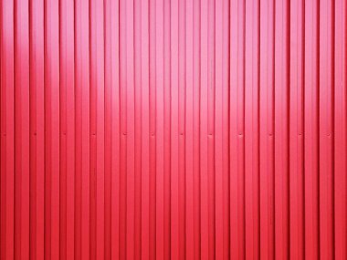 Kırmızı Oluklu Metal Sayfa Doku Arkaplanı Üst Işık ile.