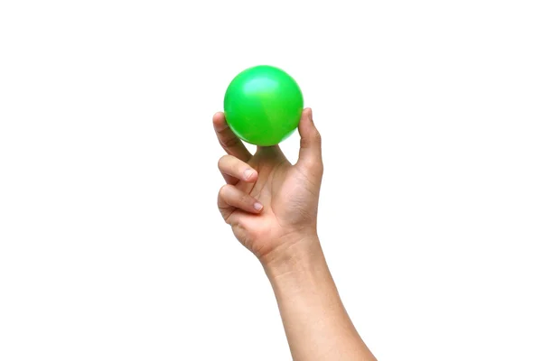 Hand met een bal — Stockfoto