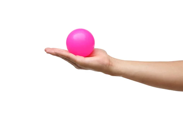 Hand met een bal — Stockfoto