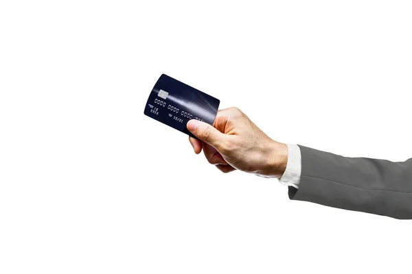 Επιχειρηματίας κάτοχος πιστωτικής κάρτας — Φωτογραφία Αρχείου
