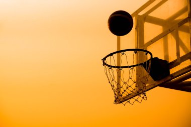 Basketbol bir net yakın çekim