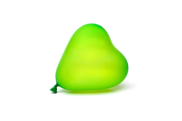 Green balloon in heart shape — Stock Photo, Image