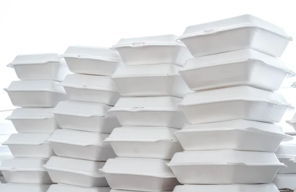 Stacks of foam boxes — Stock Photo, Image