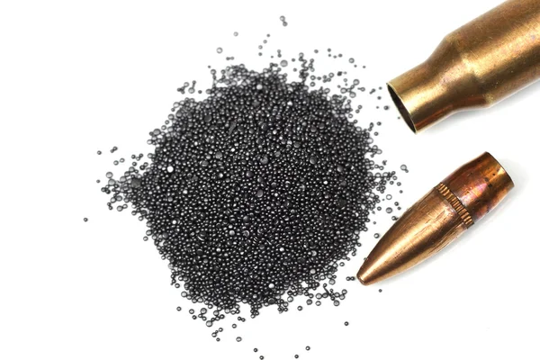 Gunpowder and bullet cartridge — Stock Photo, Image