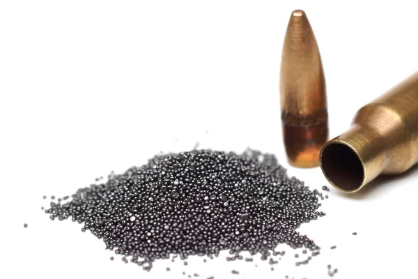 Gunpowder and bullet cartridge — Stock Photo, Image
