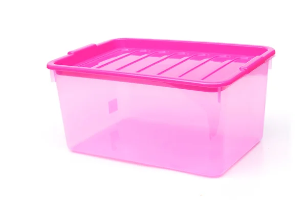 透明なプラスチック製の収納ボックス — ストック写真