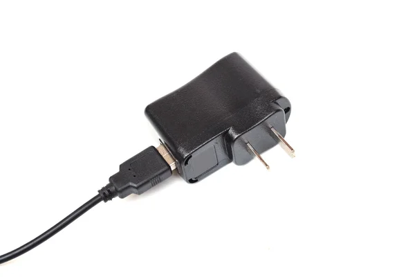 Laptop AC adapter isolated — Stock Photo, Image