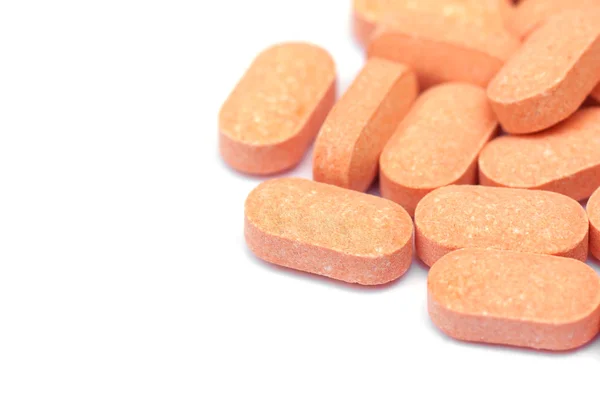 Comprimidos de vitamina C isolados — Fotografia de Stock
