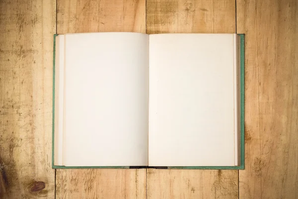 Libro abierto con paginación en blanco — Foto de Stock