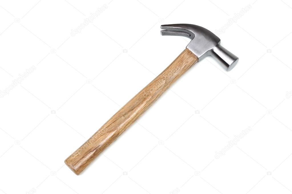 Hammer on white background