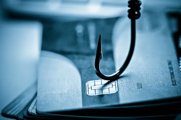 Phishing-Angriff auf Kreditkarten — Stockfoto